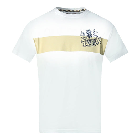 Aquascutum Block Aldis Logo White T Shirt