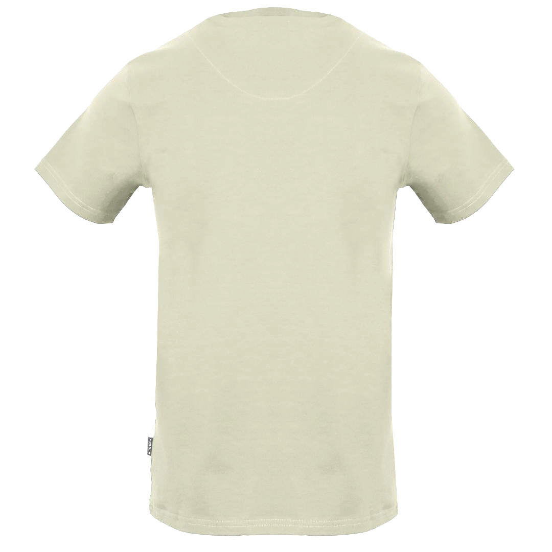 Aquascutum Block Aldis Logo Beige T Shirt