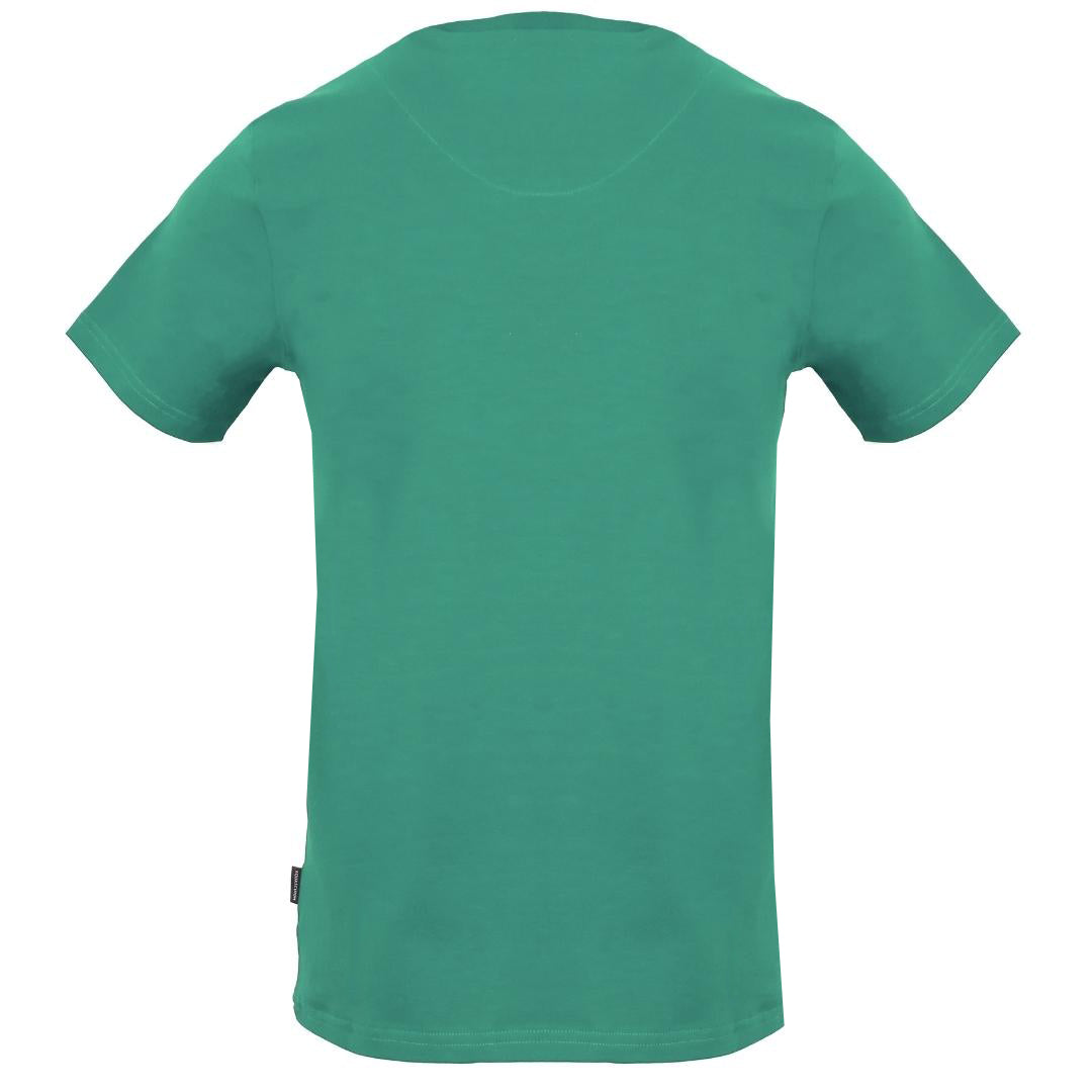 Aquascutum Navy London Logo Green T Shirt