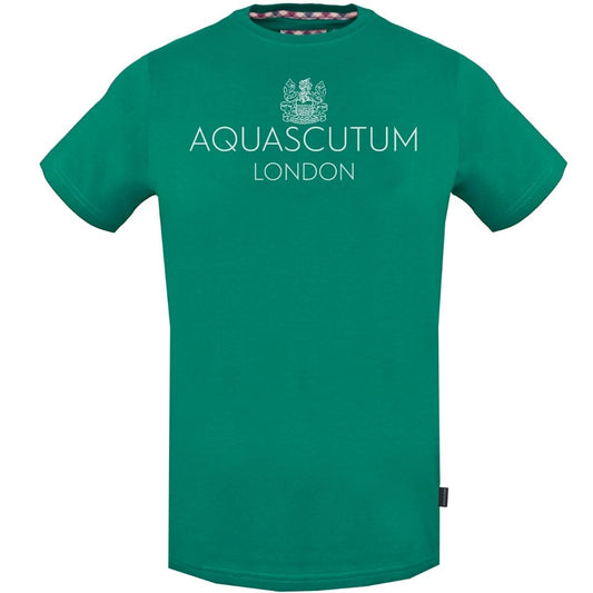 Aquascutum Bold London Logo Green T Shirt