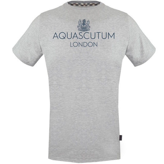Aquascutum Bold London Logo Grey T Shirt