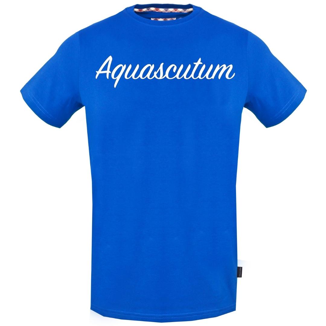 Aquascutum Signature Logo Blue T Shirt