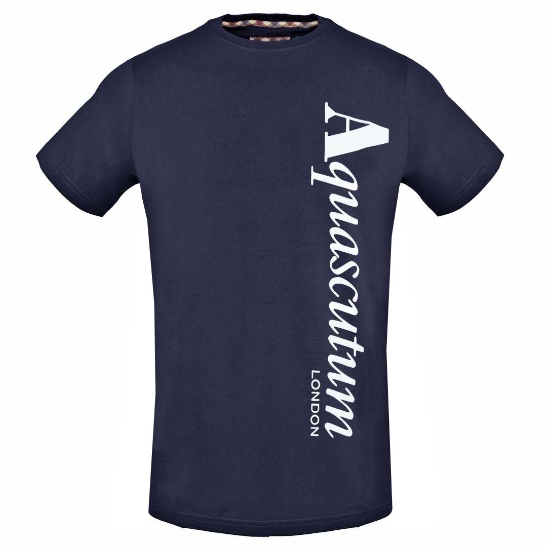 Aquascutum Mens TSIA18 85 T-Shirt Blue