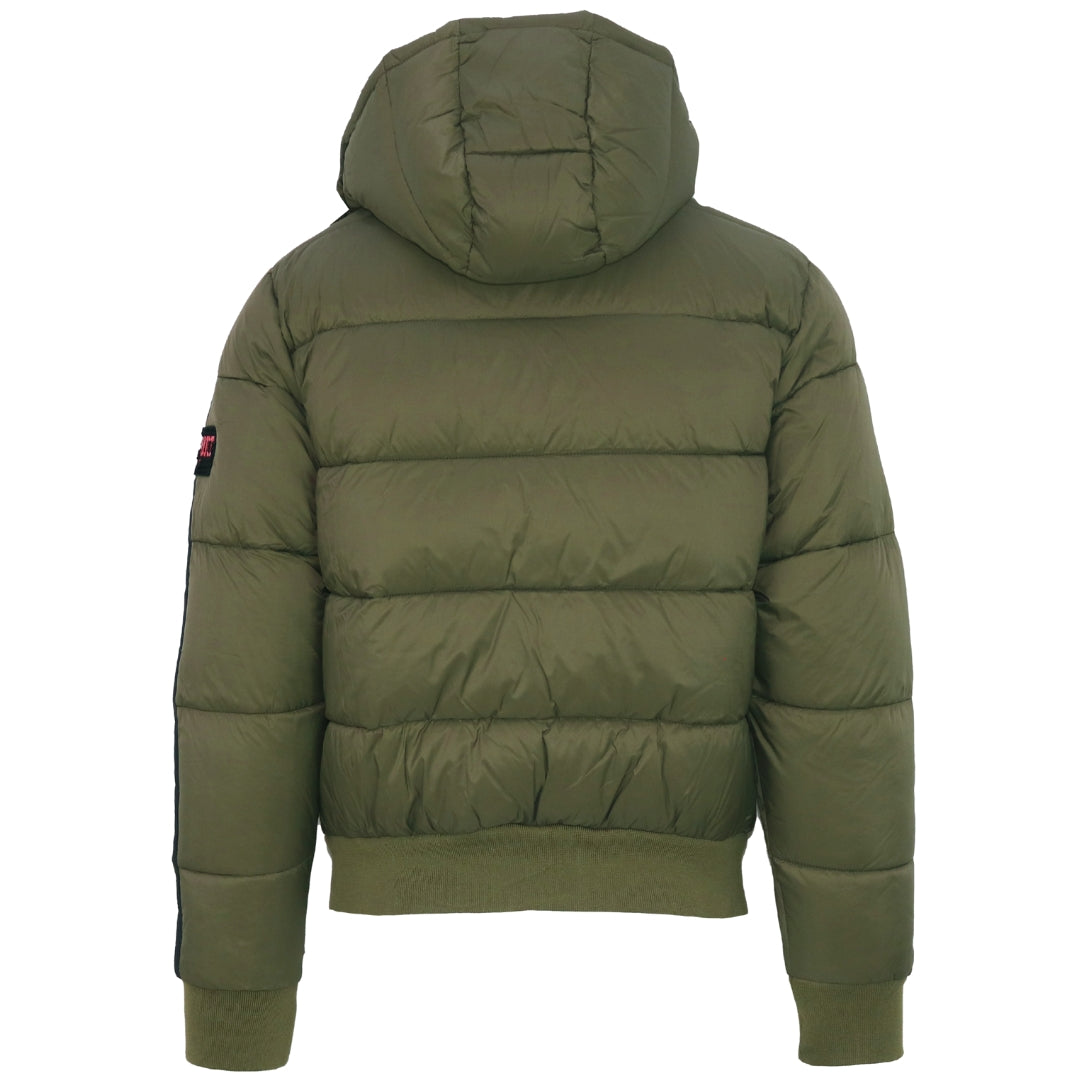 Plein Sport Padded Taped Sleeve Green Jacket