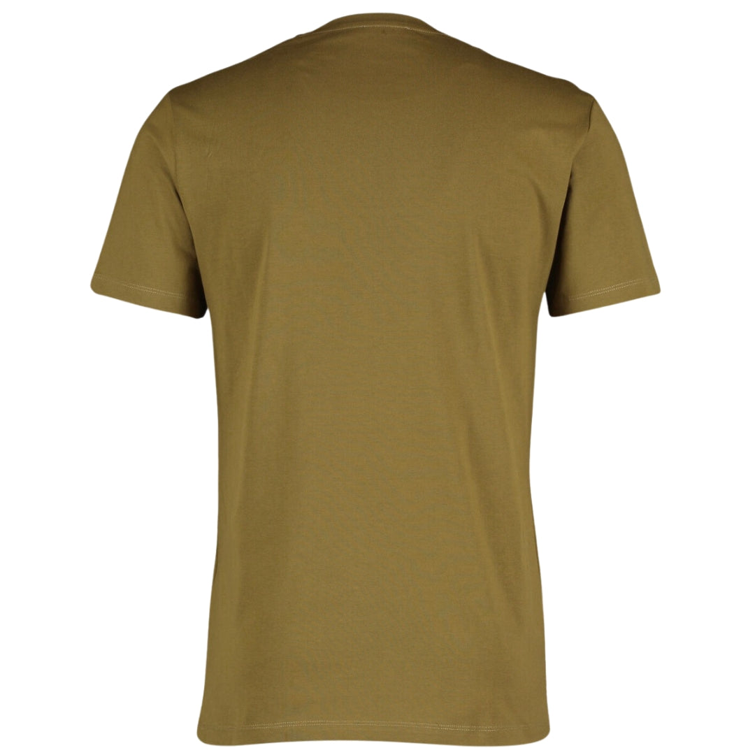Balmain Brand Embossed Logo Khaki Green T-shirt YH1F0228794 EAB - Style Centre Wholesale